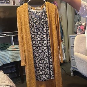 Wallflower Yellow and Blue Floral Mini Dress